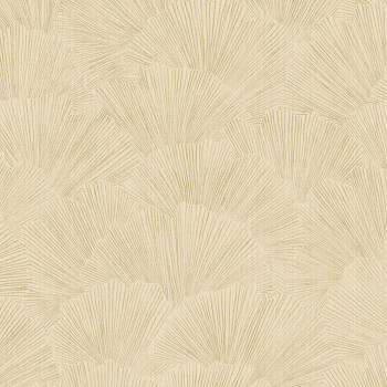 Golden beige non-woven wallpaper, Leaves 317330, Oasis, Eijffinger