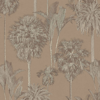 Beige non-woven wallpaper Palms, oasis 317323, Oasis, Eijffinger