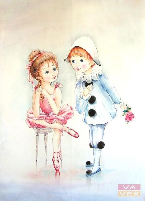 Poster 3110, Pierot and ballerina, size 98 x 68 cm