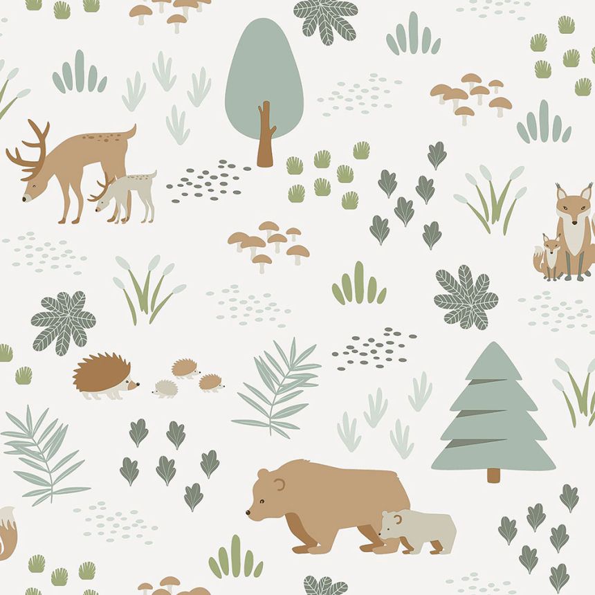 Children's non-woven wallpaper Animals in the woods 139247, Forest Friends, Esta