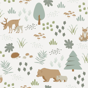 Children's non-woven wallpaper Animals in the woods 139247, Forest Friends, Esta