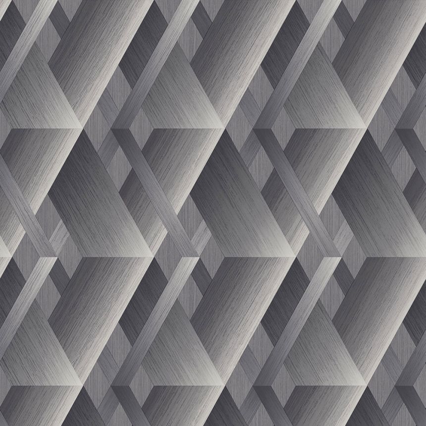Non-woven geometric 3D wallpaper, imitation wood WL2603, Wanderlust, Grandeco