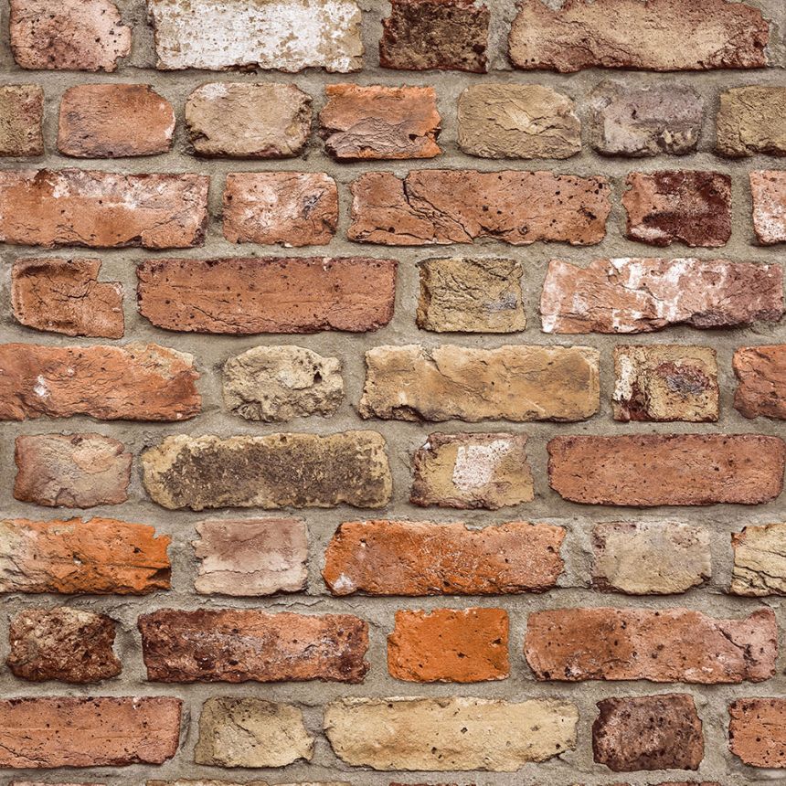 Non-woven wallpaper Bricks, brick wall WL2202, Wanderlust, Grandeco