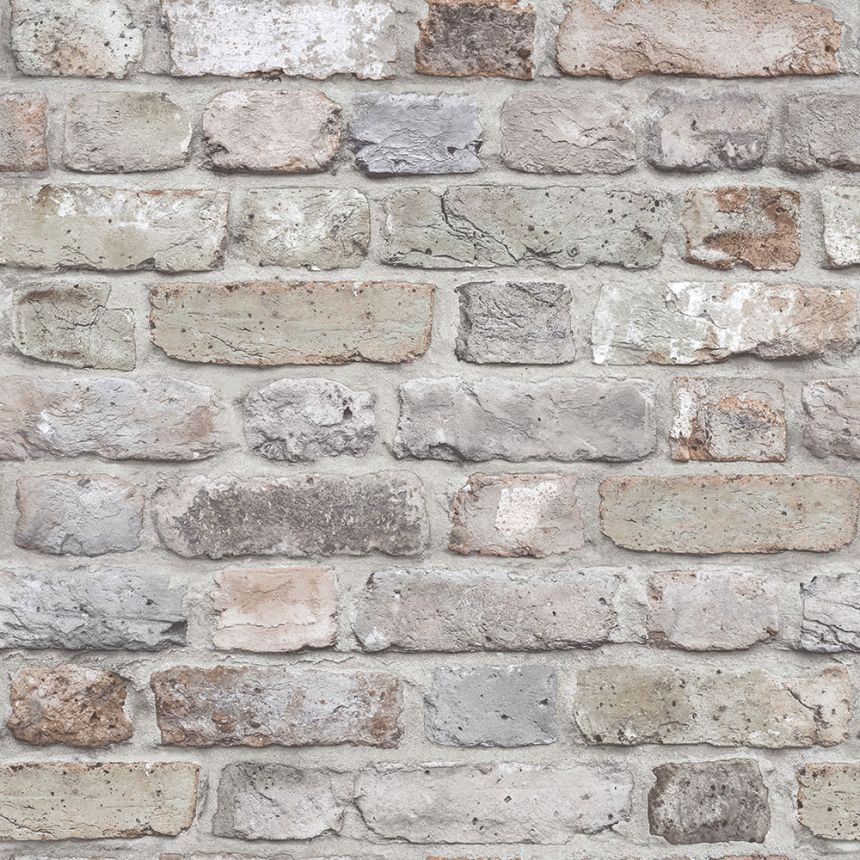 Non-woven wallpaper Bricks, brick wall WL2201, Wanderlust, Grandeco
