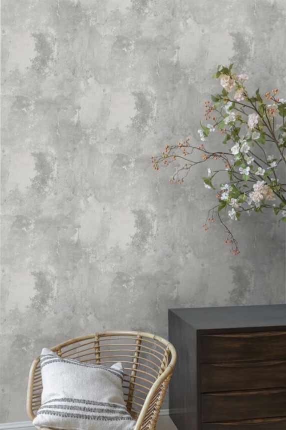Non-woven concrete imitation wallpaper shades of blue and brown WL1203, Wanderlust, Grandeco