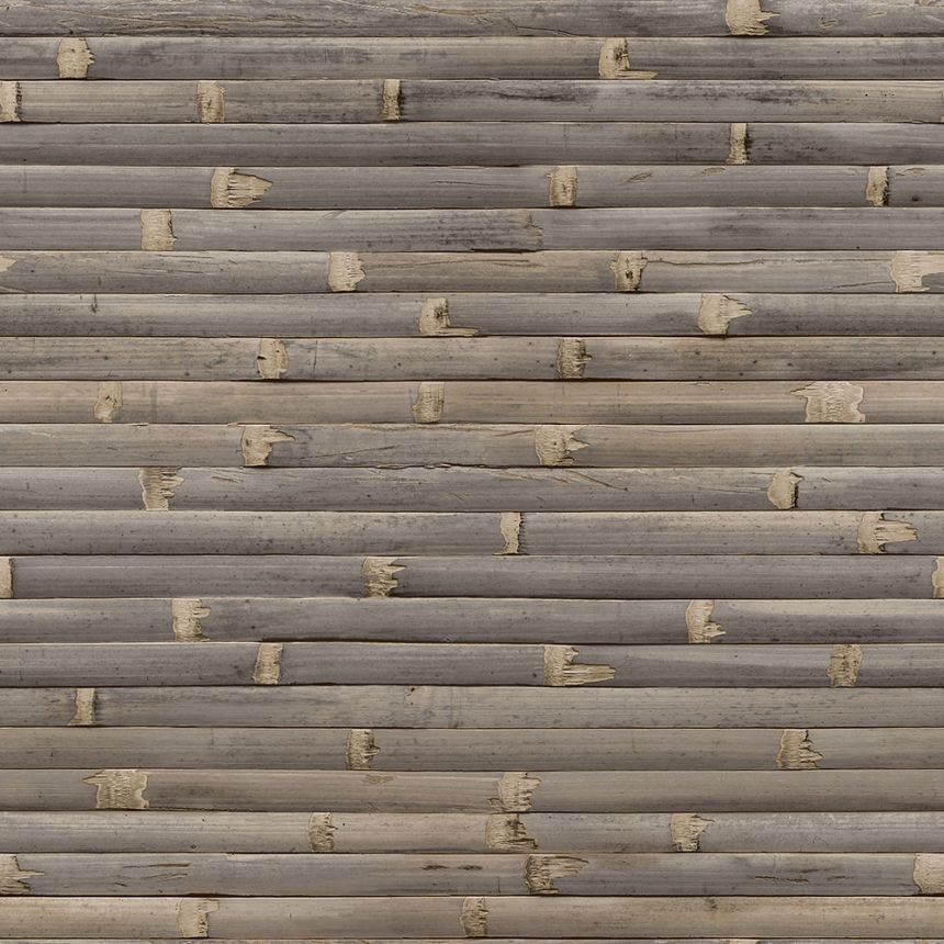Brown non-woven wallpaper, imitation bamboo, WL1103, Wanderlust, Grandeco