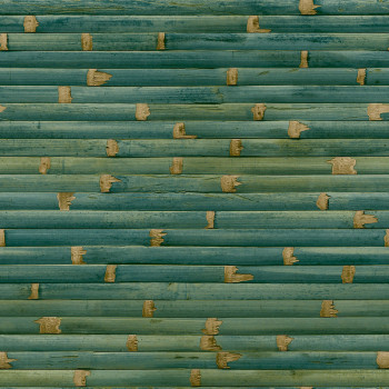 Green non-woven wallpaper, imitation bamboo, WL1101, Wanderlust, Grandeco