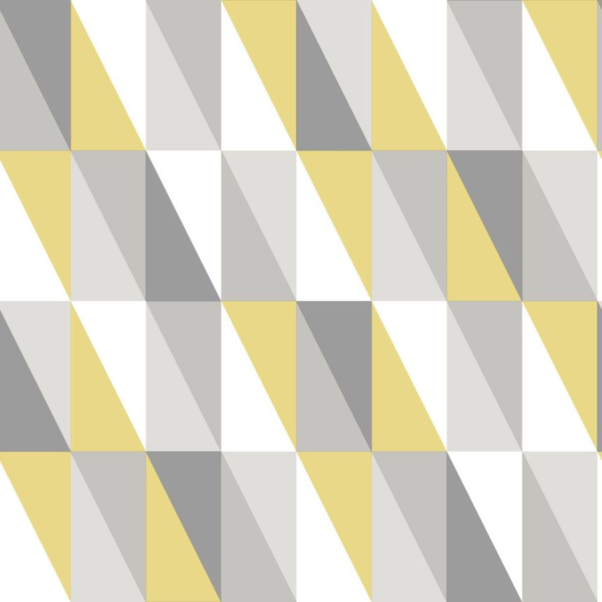 Geometric non-woven wallpaper, colored triangles 138921, Little Bandits, Esta