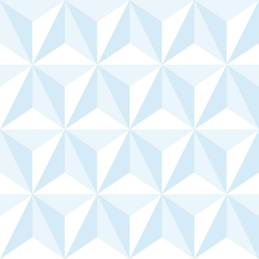 Blue and white non-woven wallpaper 3D star pattern 138912, Little Bandits, Esta