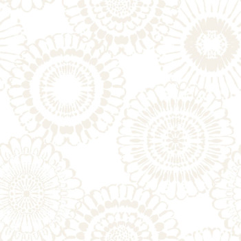 Metallic gray-white non-woven floral wallpaper 138910, Little Bandits, Esta