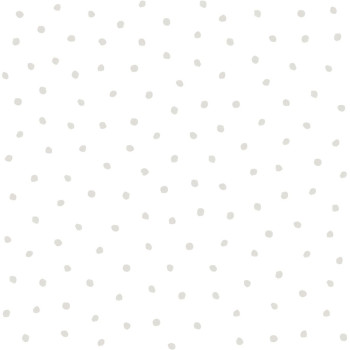 Non-woven white wallpaper with gray polka dots 138935, Little Bandits, Esta