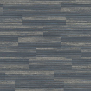 Blue-silver non-woven wallpaper with raffia look EE1106, Elementum, Grandeco