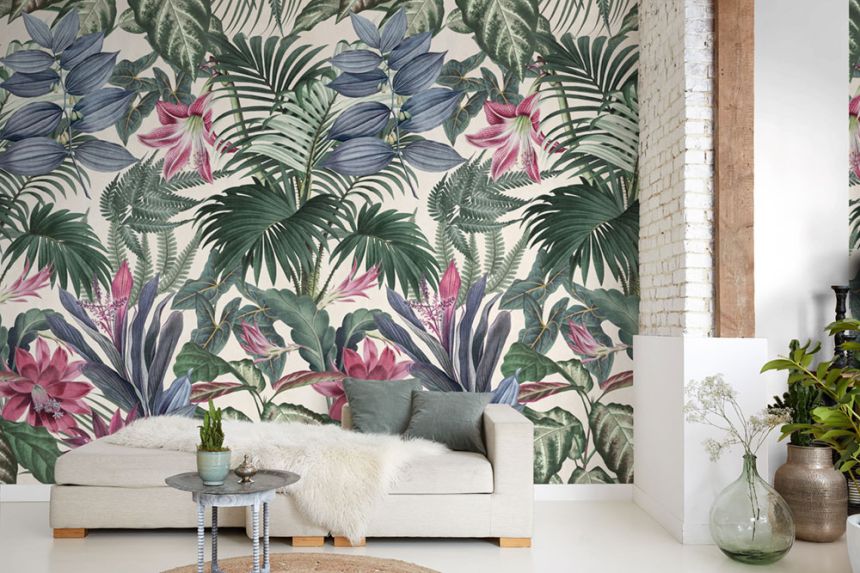 Non-woven wall mural Jungle, leaves A46201, 159 x 280 cm, One roll, Grandeco
