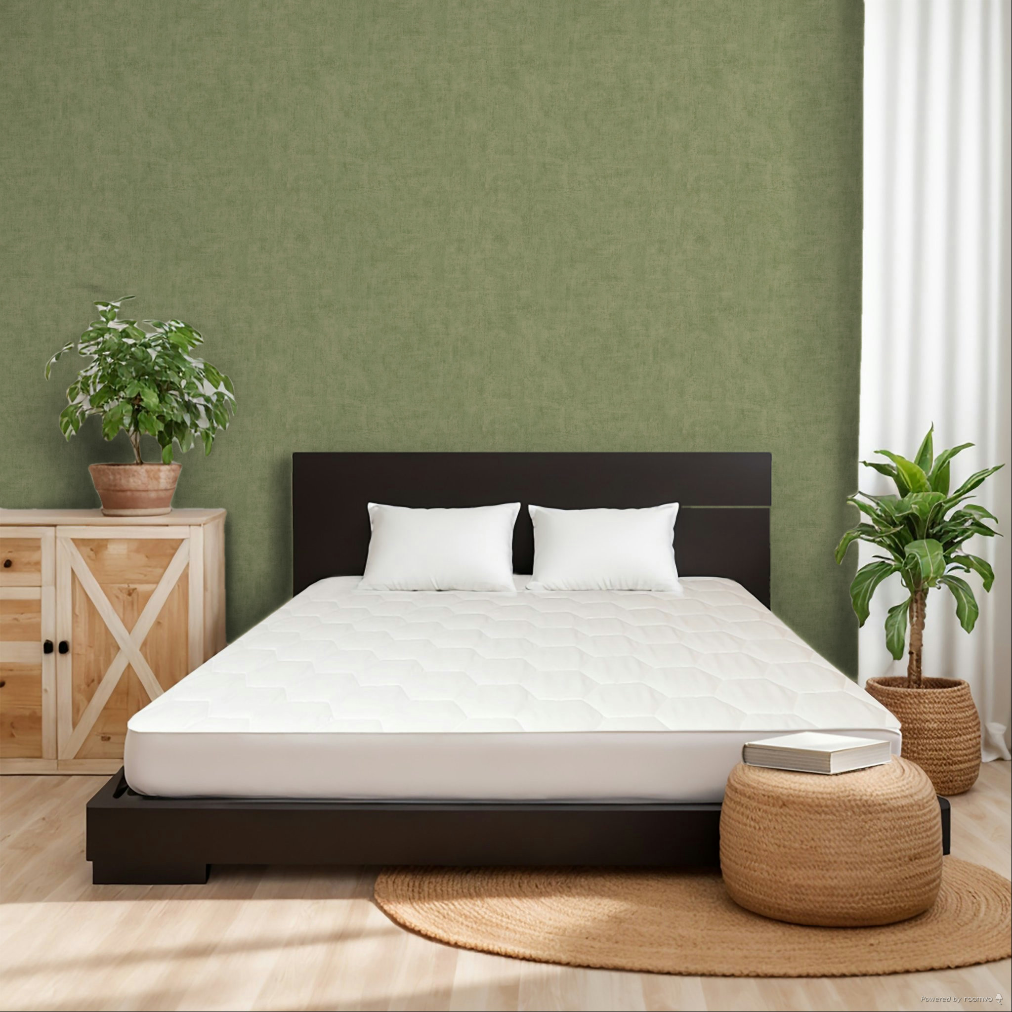 Green wallpaper, concrete, stucco, A51515, One roll, one motif 2, Mural Young Edition, Grandeco