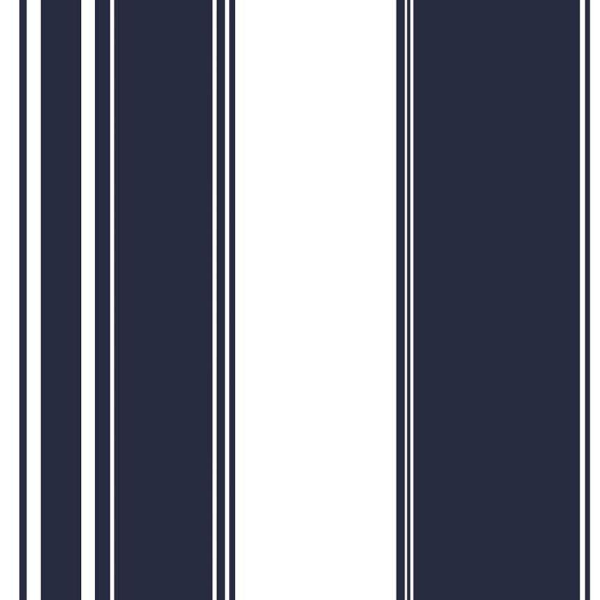 Blue and white non-woven stripes wallpaper 136417, Regatta Crew, Esta Home