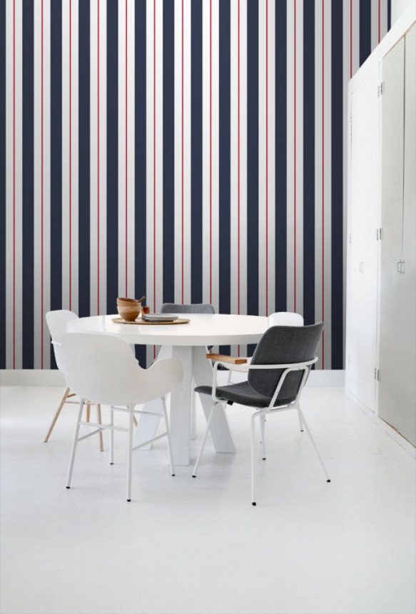 Non-woven stripes wallpaper 136415, Regatta Crew, Esta Home