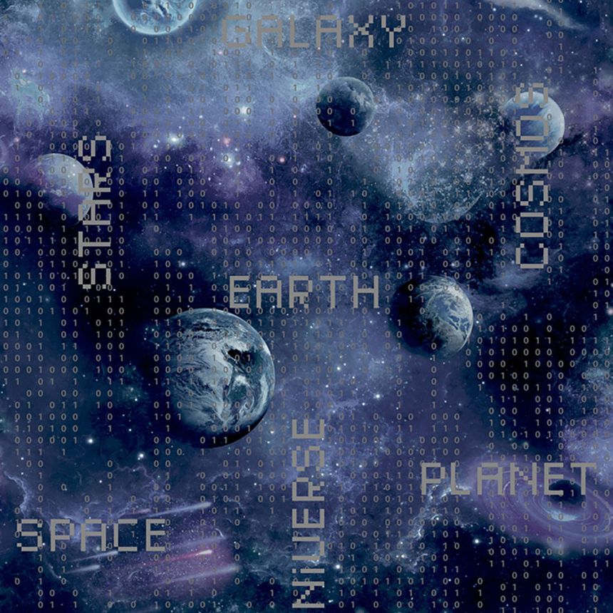Non-woven wallpaper Universe, planets GV24266, Good Vibes, Decoprint