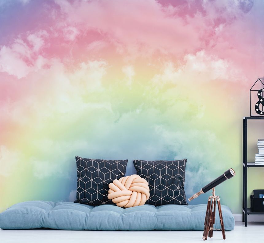 Non-woven wall mural, Rainbow clouds GVD24307, 360 x 280 cm, Good Vibes, Decoprint
