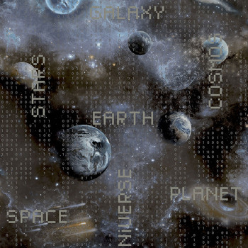 Non-woven wallpaper Universe, planets GV24265, Good Vibes, Decoprint