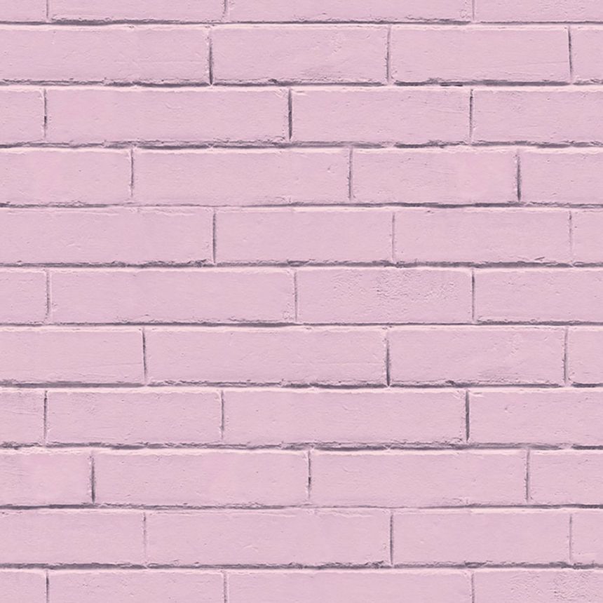 Non-woven wallpaper, pink bricks GV24255, Good Vibes, Decoprint