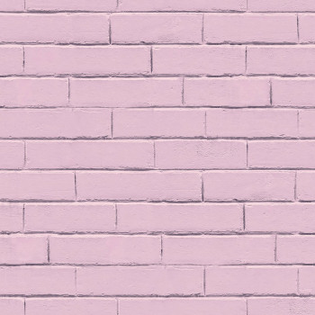 Non-woven wallpaper, pink bricks GV24255, Good Vibes, Decoprint