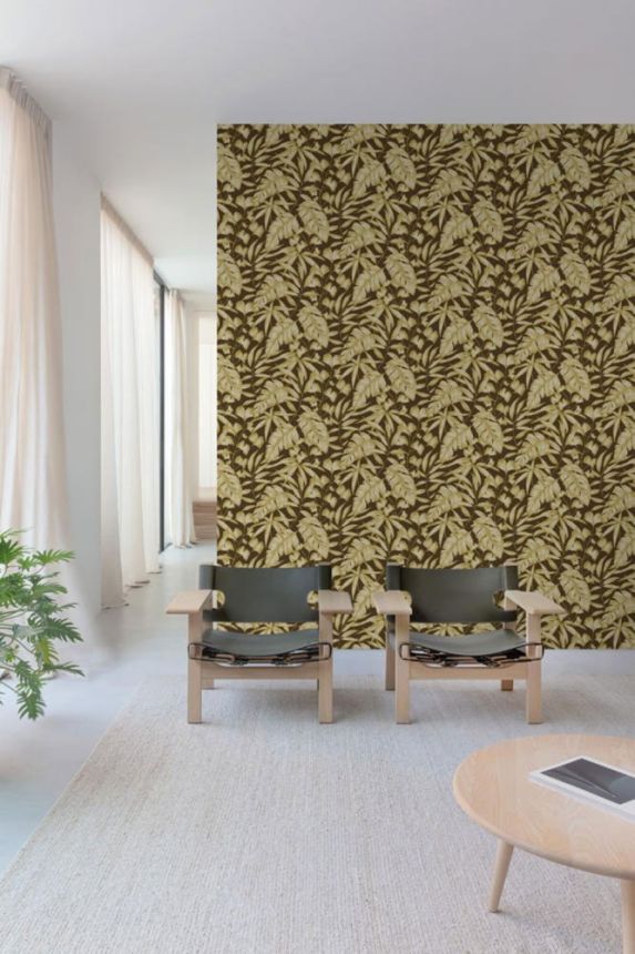 Non-woven wallpaper, Leaves, CE3202, Aurora 2022, Grandeco