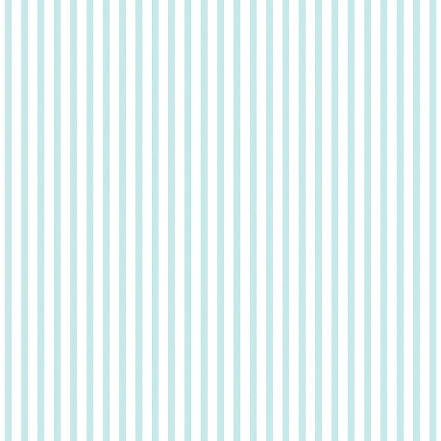 Paper, white and turquoise stripes wallpaper  462-2, Pippo, ICH Wallcoverings