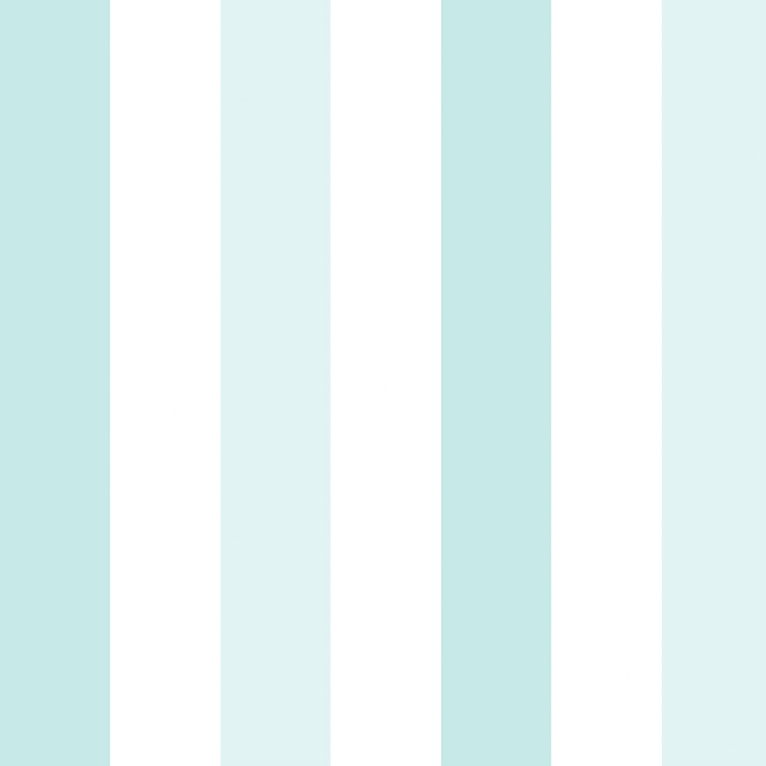 Paper, white and turquoise stripes wallpaper 461-2, Pippo, ICH Wallcoverings