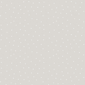 Paper wallpaper gray, white dots 459-3, Pippo, ICH Wallcoverings