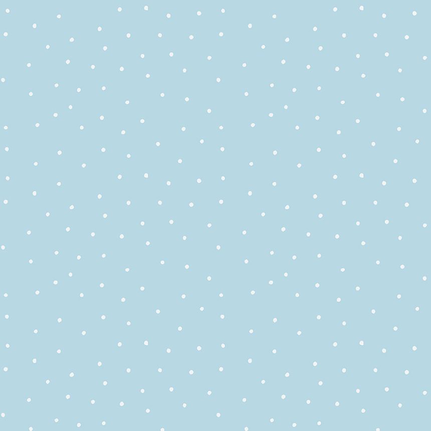 Blue paper wallpaper with dots 459-1, Pippo, ICH Wallcoverings