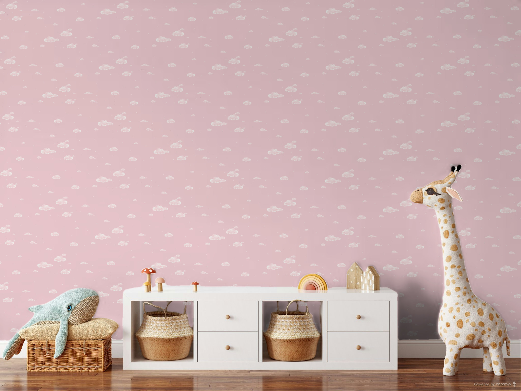 Paper wallpaper, clouds, sky, stars 458-3, Pippo, ICH Wallcoverings