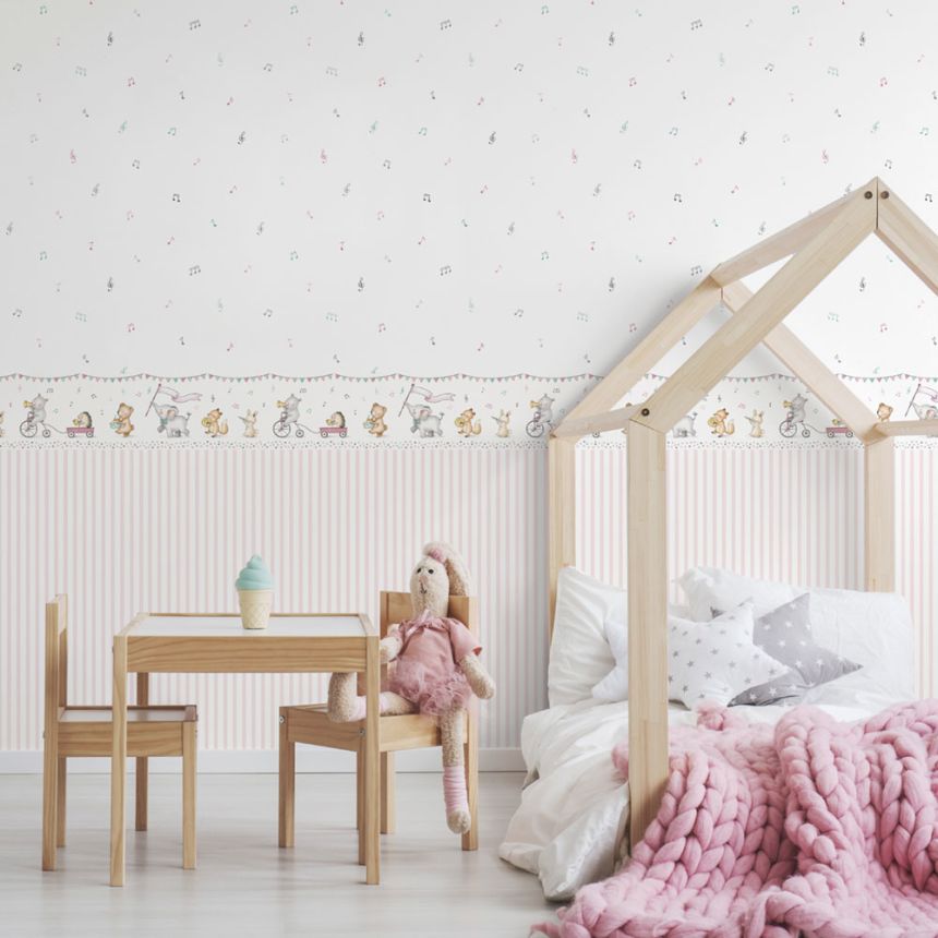 Cheerful paper children's wallpaper with notes 451-3, Pippo, ICH Wallcoverings