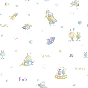 Paper children's wallpaper Universe 3355-1, Oh lala, ICH Wallcoverings