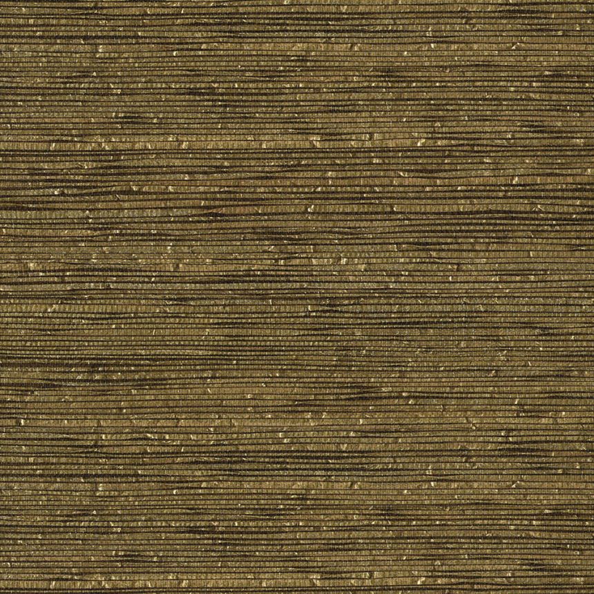 Natural brown wallpaper with golden sheen Grasscloth 303537, Natural Wallcoverings III, Eijffinger