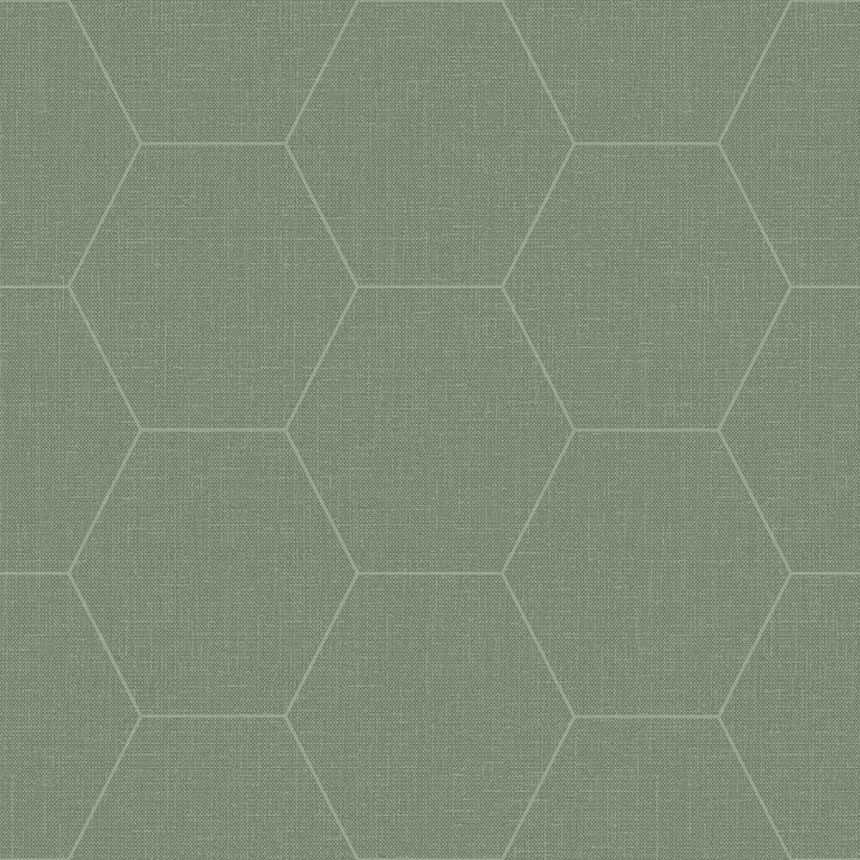 Non-woven geometric pattern wallpaper, hexagons 148751, Blush, Esta Home