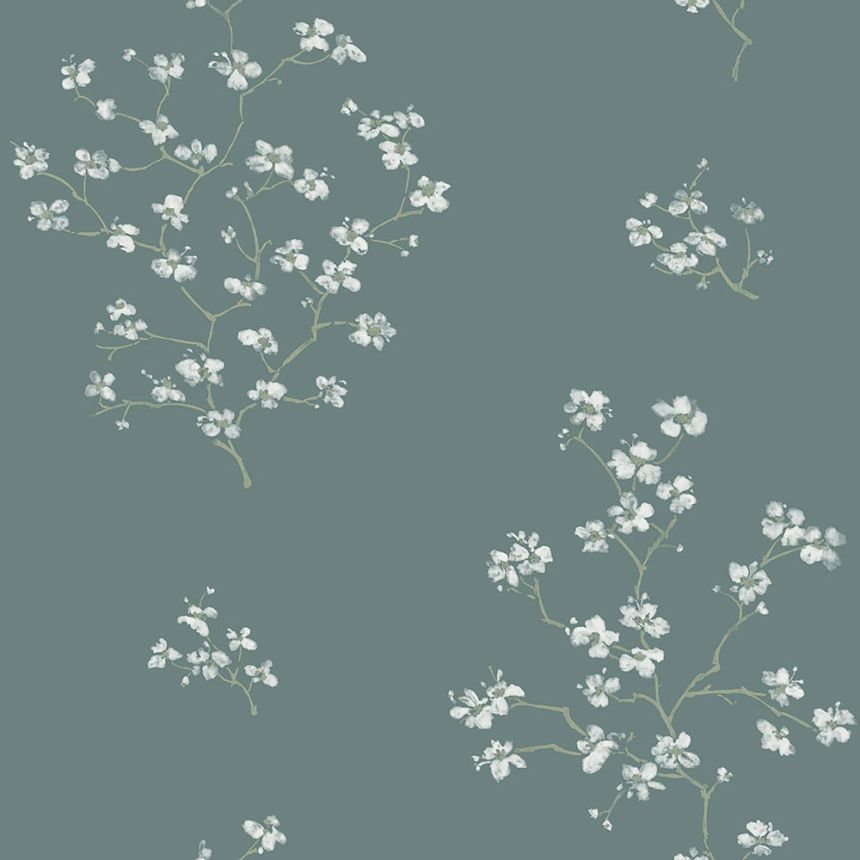 Non-woven wallpaper with flowering twigs 148736, Blush, Esta Home