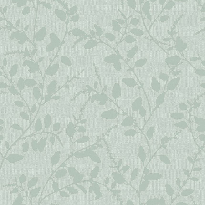 Non-woven wallpaper green, twigs, leaves 148729, Blush, Esta Home