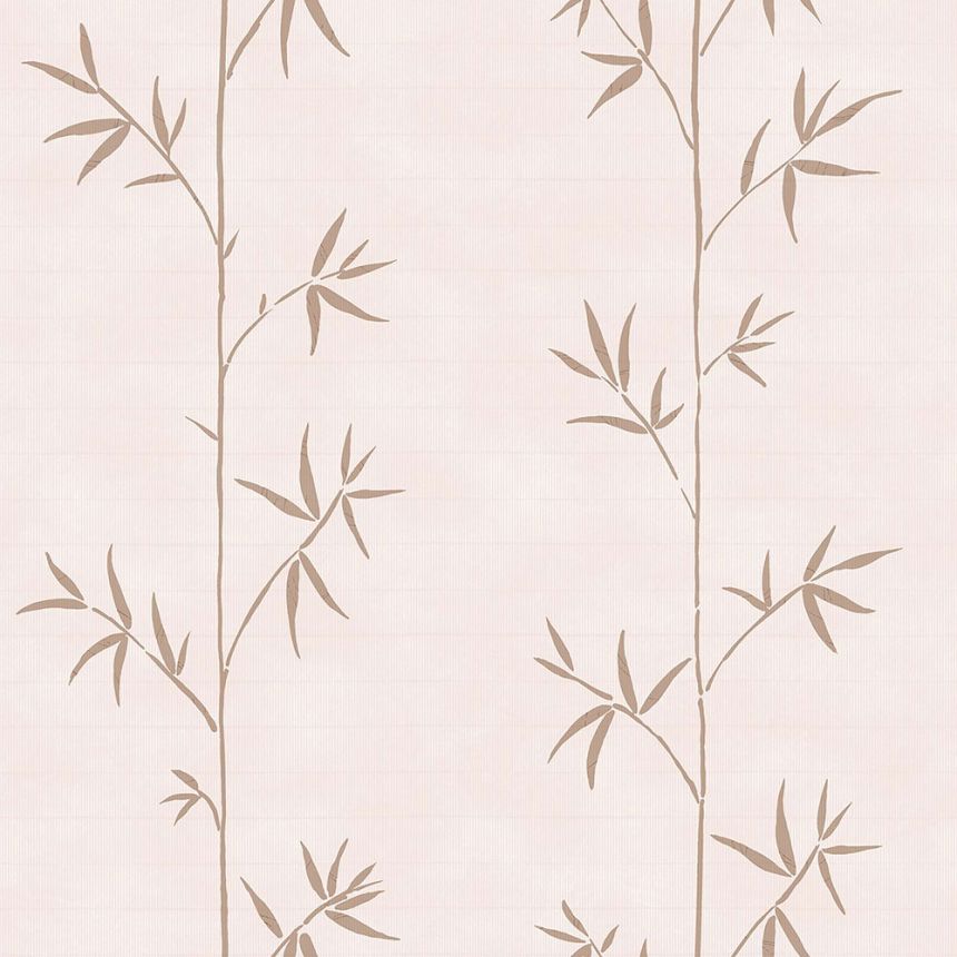 Brown-beige non-woven wallpaper, bamboo 148727, Blush, Esta Home