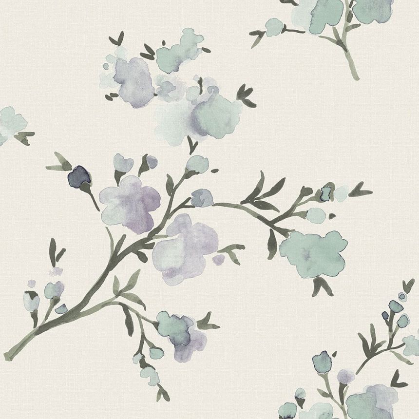 Non-woven wallpaper, flowering twigs 148715, Blush, Esta Home