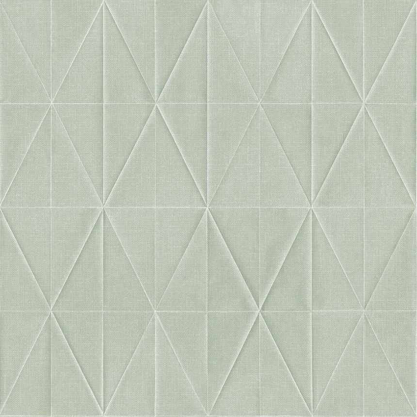 Non-woven, geometric pattern wallpaper green, origami 148713, Blush, Esta Home