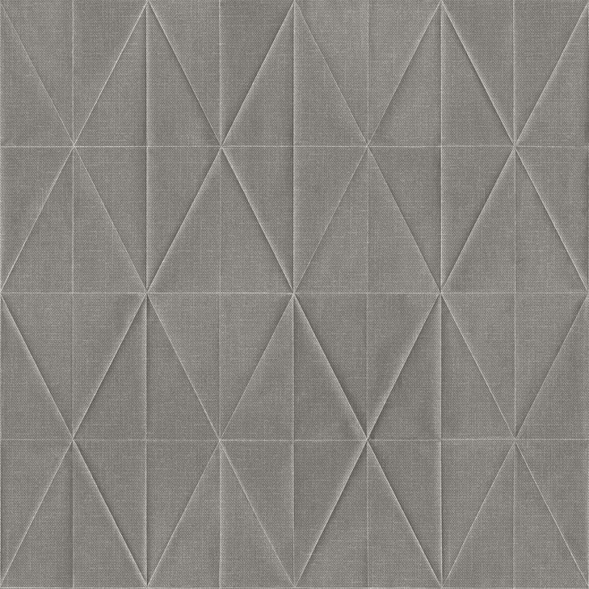 Non-woven, geometric pattern wallpaper gray, origami 148710, Blush, Esta Home
