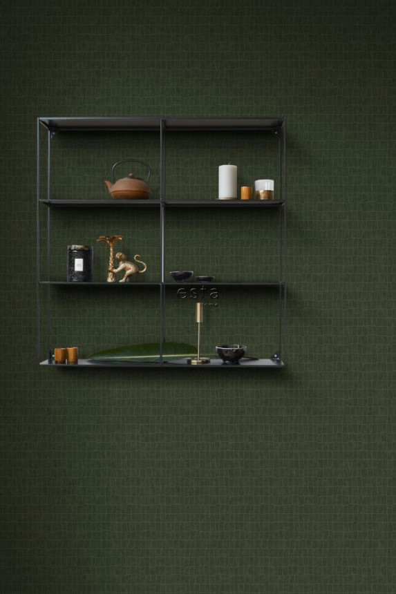 Non-woven green wallpaper - imitation skin 139187, Paradise, Esta Home