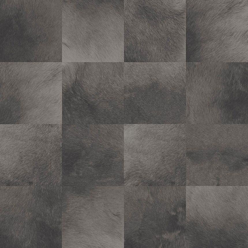 Non-woven wallpaper - imitation of gray fur 139183, Paradise, Esta Home
