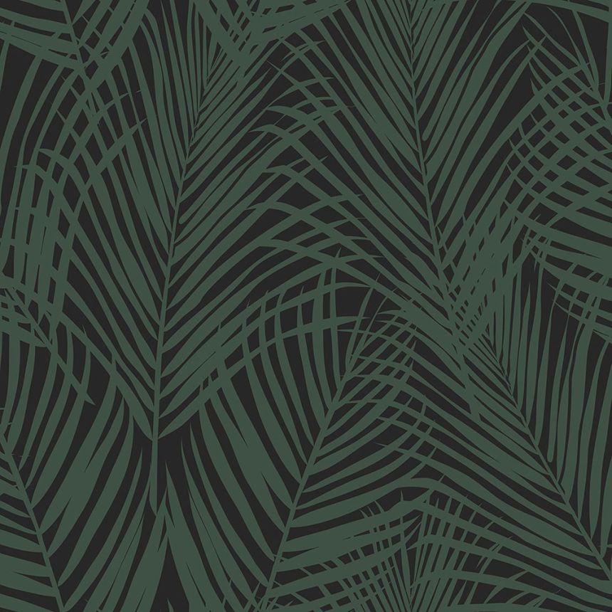 Non-woven green palm leaves wallpaper 139157, Paradise, Esta Home