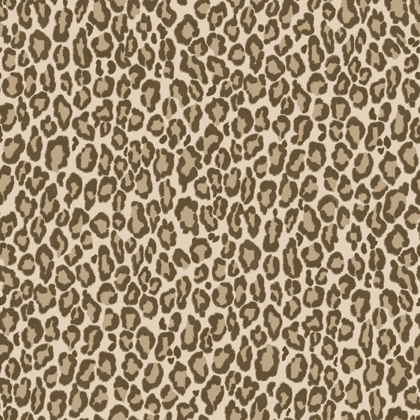 Non-woven brown wallpaper - imitation leopard skin 139152, Paradise, Esta Home