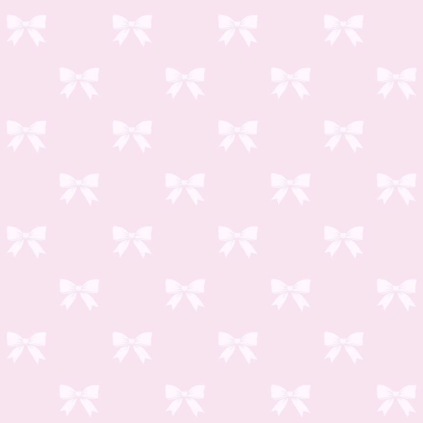 Pink non-woven wallpaper for girls - bows 346844, Precious, Origin