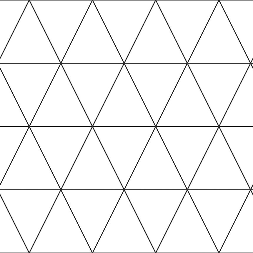 Geometric pattern wallpaper - black outlines of triangles 347683, Precious, Origin