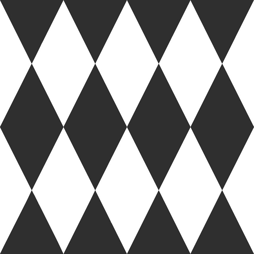 Geometric pattern wallpaper - white and black rhombuses 347670, Precious, Origin