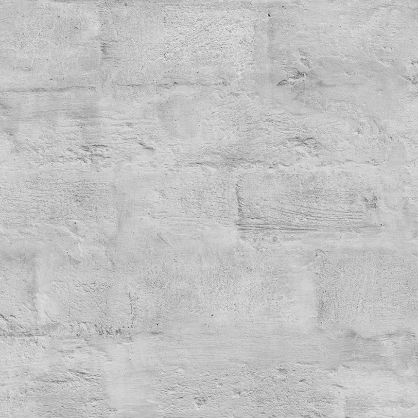 Non-woven gray washable brick wallpaper, brick wall - M53009, Loft, Ugépa