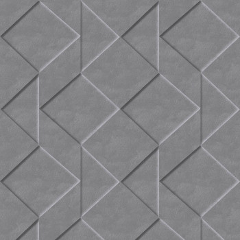 Non-woven gray geometric 3D wallpaper M41409, Loft, Ugépa